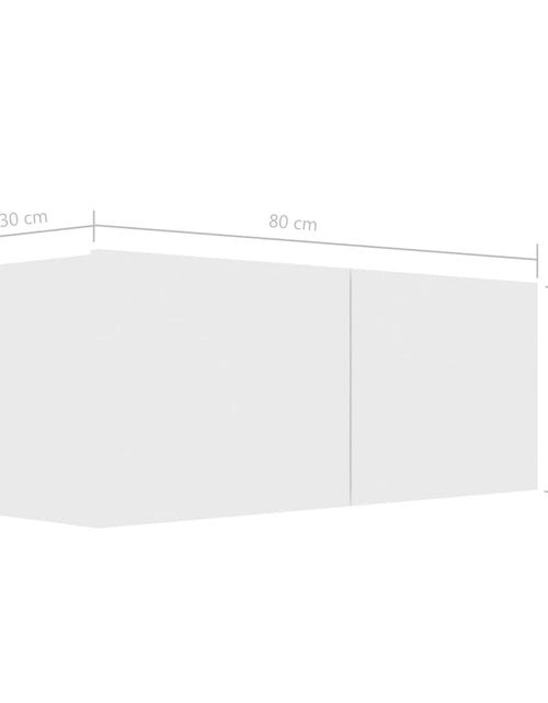 Загрузите изображение в средство просмотра галереи, Comodă TV, alb, 80 x 30 x 30 cm, PAL Lando - Lando
