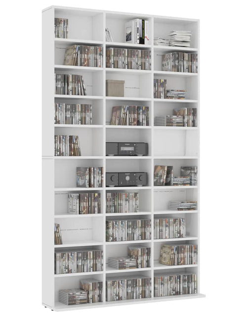 Încărcați imaginea în vizualizatorul Galerie, Dulap pentru CD-uri, alb, 102x16x177,5 cm, lemn compozit - Lando
