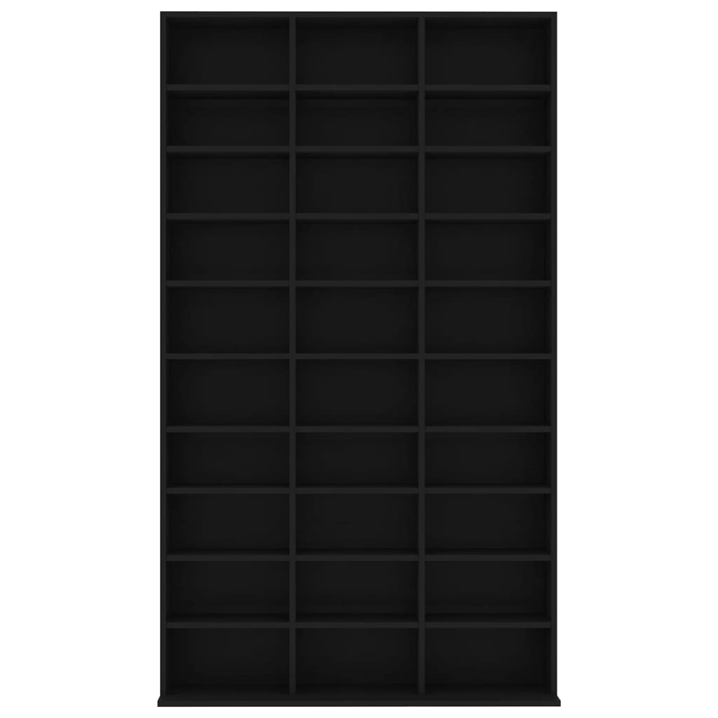 Dulap pentru CD-uri, negru, 102x16x177,5 cm, lemn compozit - Lando