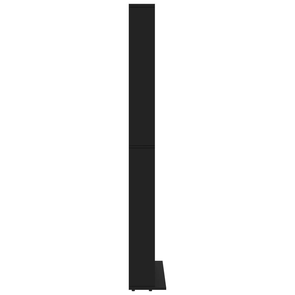 Dulap pentru CD-uri, negru, 102x16x177,5 cm, lemn compozit - Lando