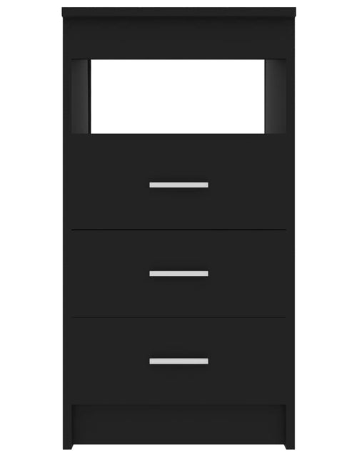 Încărcați imaginea în vizualizatorul Galerie, Dulap cu sertare, negru, 40x50x76 cm, lemn compozit - Lando
