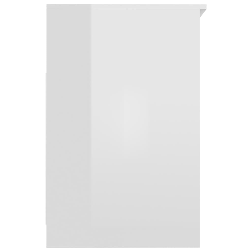 Dulap cu sertare, alb extralucios, 40x50x76 cm, lemn compozit - Lando