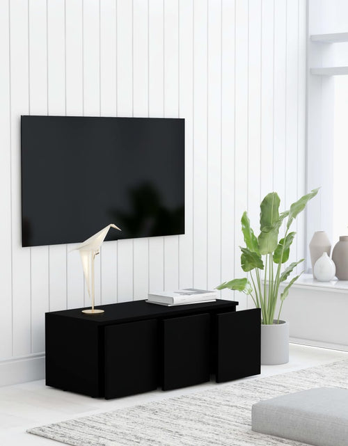 Загрузите изображение в средство просмотра галереи, Comodă TV, negru, 80 x 34 x 30 cm, PAL Lando - Lando
