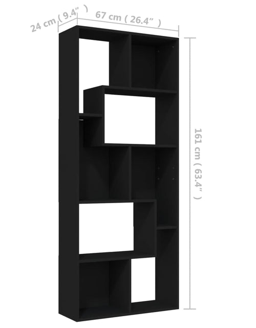Încărcați imaginea în vizualizatorul Galerie, Bibliotecă, negru, 67 x 24 x 161 cm, PAL Lando - Lando
