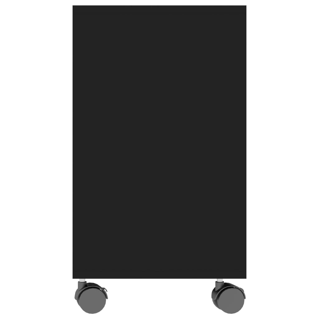 Masă laterală, negru, 70x35x55 cm, lemn compozit - Lando