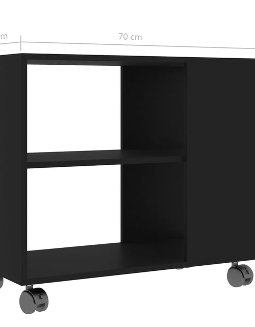 Загрузите изображение в средство просмотра галереи, Masă laterală, negru, 70x35x55 cm, lemn compozit - Lando
