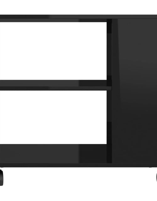 Загрузите изображение в средство просмотра галереи, Masă laterală, negru extralucios, 70x35x55 cm, lemn compozit Lando - Lando
