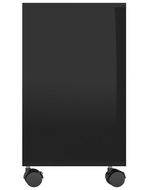Загрузите изображение в средство просмотра галереи, Masă laterală, negru extralucios, 70x35x55 cm, lemn compozit Lando - Lando
