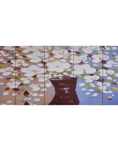 Încărcați imaginea în vizualizatorul Galerie, Set tablouri din pânză, vas cu flori, multicolor, 150 x 60 cm Lando - Lando
