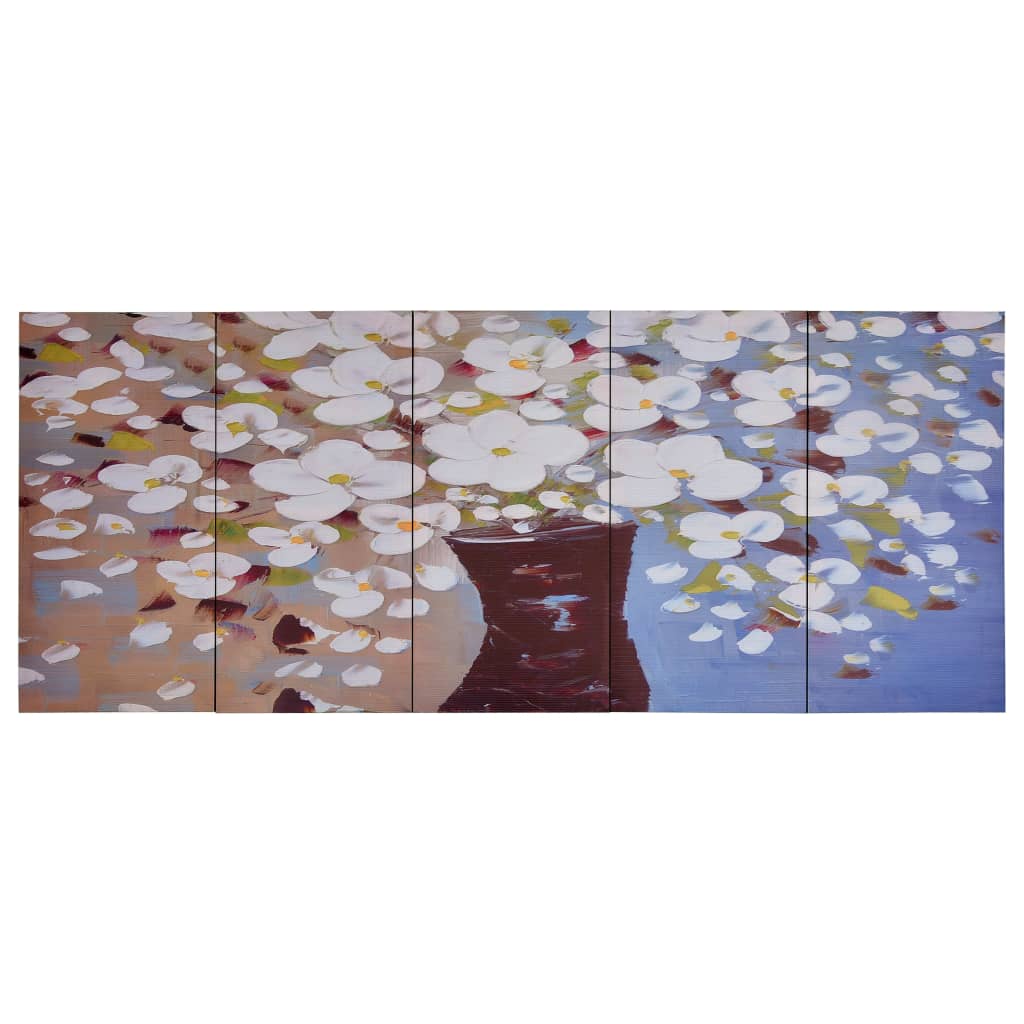 Set tablouri din pânză, vas cu flori, multicolor, 150 x 60 cm Lando - Lando