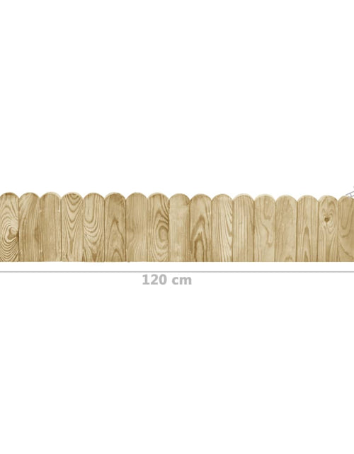 Загрузите изображение в средство просмотра галереи, Role de bordură, 2 buc., 120 cm, lemn de pin tratat - Lando
