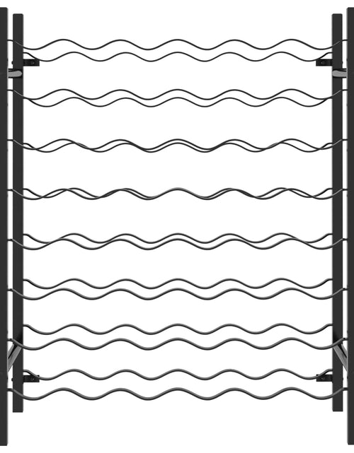 Загрузите изображение в средство просмотра галереи, Suport sticle de vin pentru 48 de sticle, negru, metal - Lando

