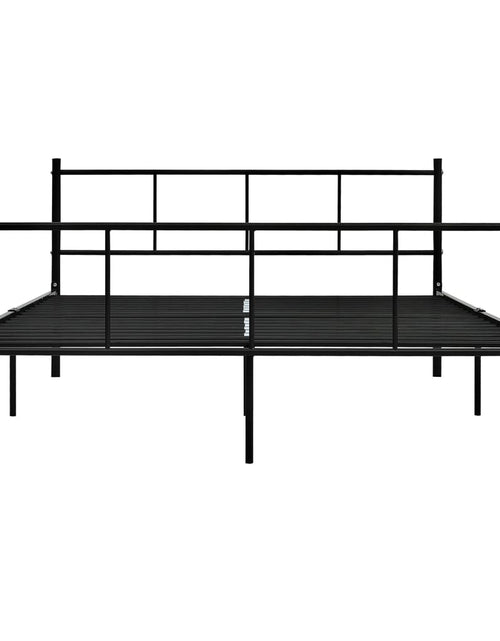 Încărcați imaginea în vizualizatorul Galerie, Cadru de pat, negru, 140 x 200 cm, metal - Lando
