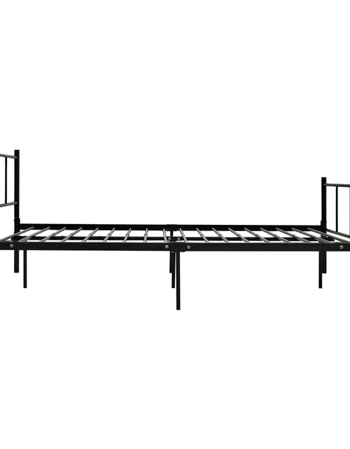 Загрузите изображение в средство просмотра галереи, Cadru de pat, negru, 140 x 200 cm, metal - Lando
