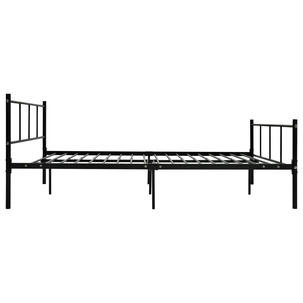 Cadru de pat, negru, 140 x 200 cm, metal - Lando