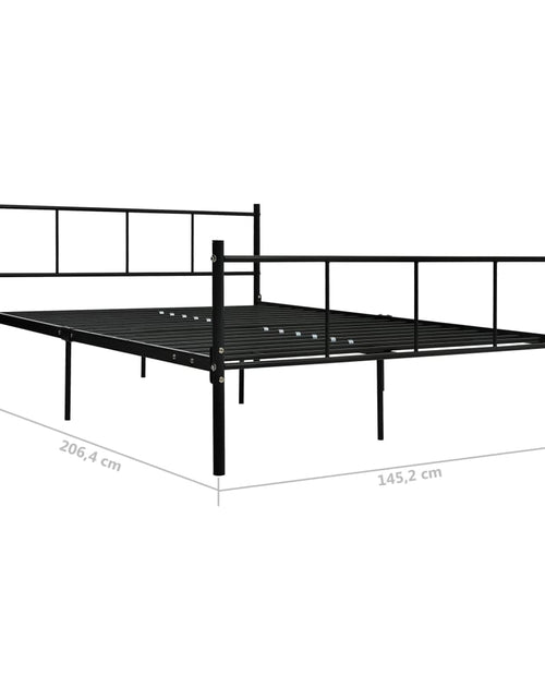 Загрузите изображение в средство просмотра галереи, Cadru de pat, negru, 140 x 200 cm, metal - Lando
