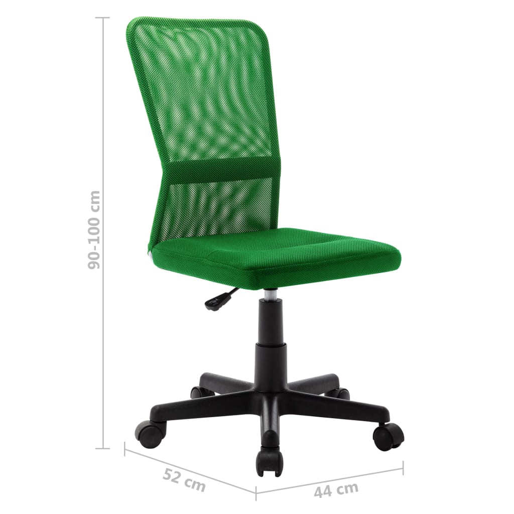 Scaun de birou, verde, 44 x 52 x 100 cm, plasă textilă - Lando