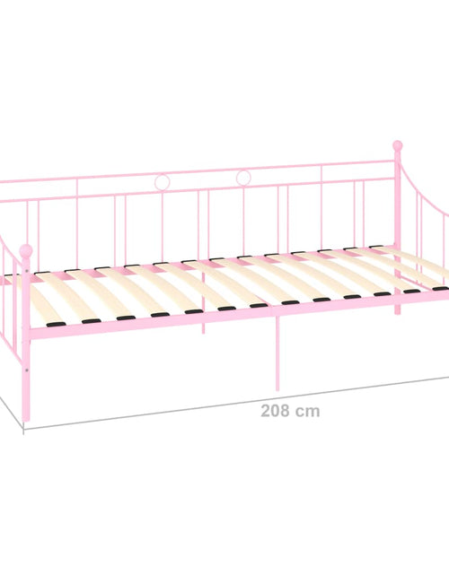 Încărcați imaginea în vizualizatorul Galerie, Cadru de pat, roz, 90 x 200 cm, metal - Lando
