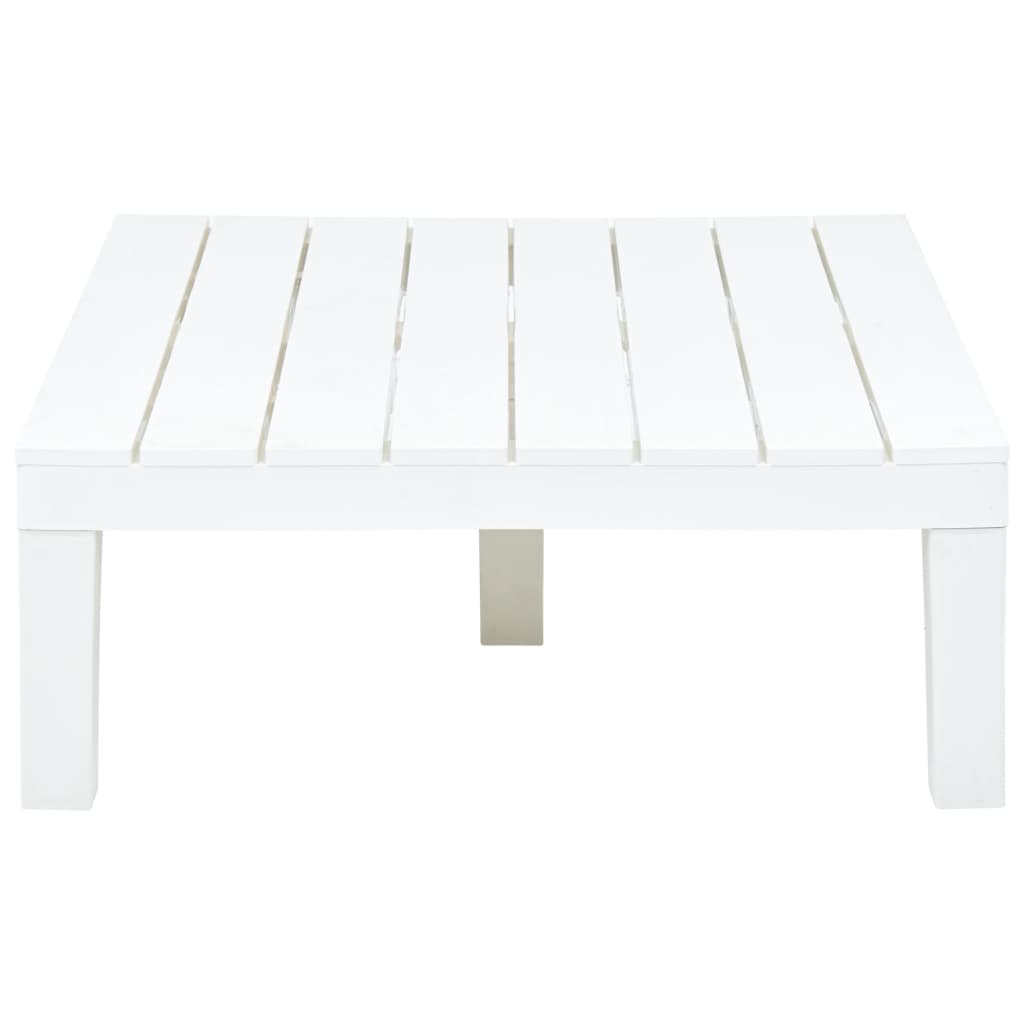 Set mobilier de grădină, 5 piese, alb, plastic - Lando