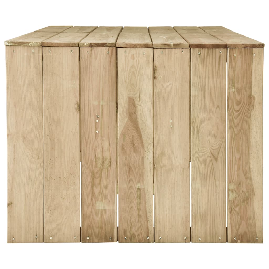Set mobilier de exterior, 7 piese, lemn de pin tratat - Lando