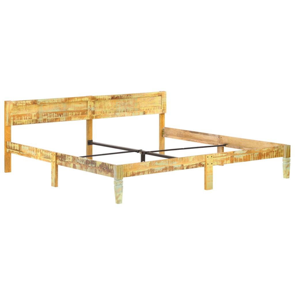 Cadru de pat, 200 x 200 cm, lemn masiv reciclat - Lando