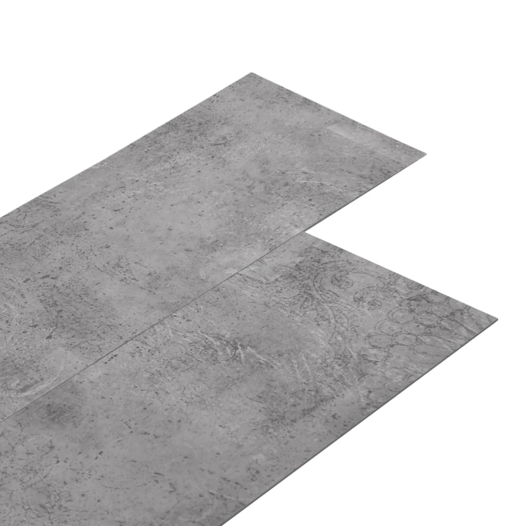 Plăci de pardoseală, maro ciment, 5,26 m², 2 mm, PVC - Lando