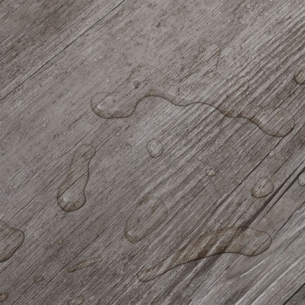 Plăci de pardoseală, lemn maro mat, 5,26 m², 2 mm, PVC - Lando