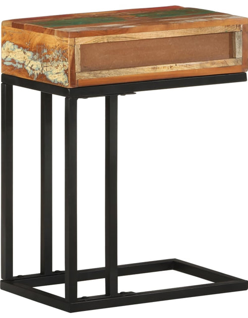 Загрузите изображение в средство просмотра галереи, Masă laterală formă U, 45 x 30 x 61 cm, lemn masiv reciclat - Lando
