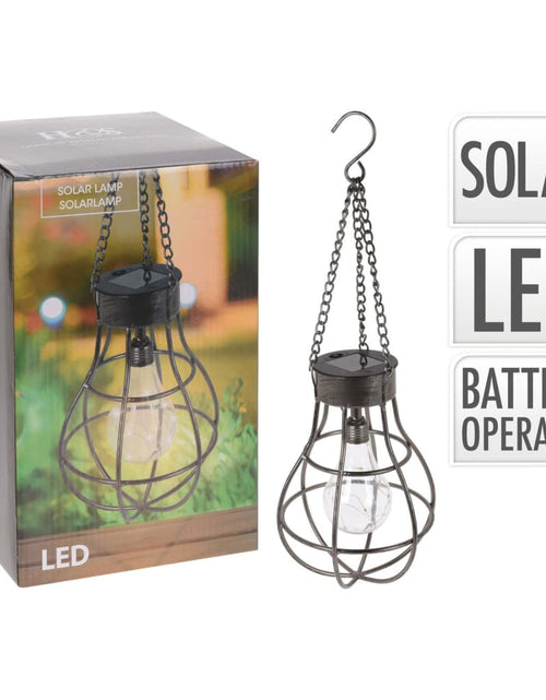 Încărcați imaginea în vizualizatorul Galerie, ProGarden Lampă cu bec solar, cu 10 LED-uri, metal Lando - Lando

