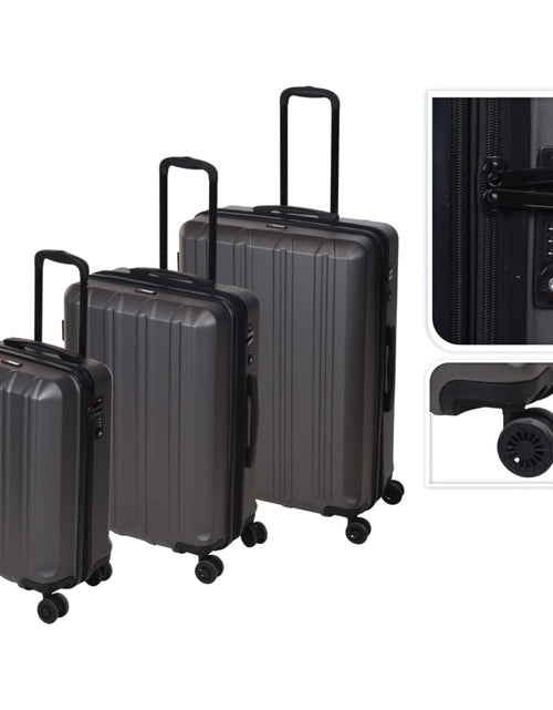 Încărcați imaginea în vizualizatorul Galerie, ProWorld Set valize, 3 piese, cu blocare TSA, negru - Lando
