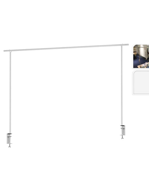 Încărcați imaginea în vizualizatorul Galerie, ProGarden Tijă decorativă de masă cu clemă, alb, metal Lando - Lando
