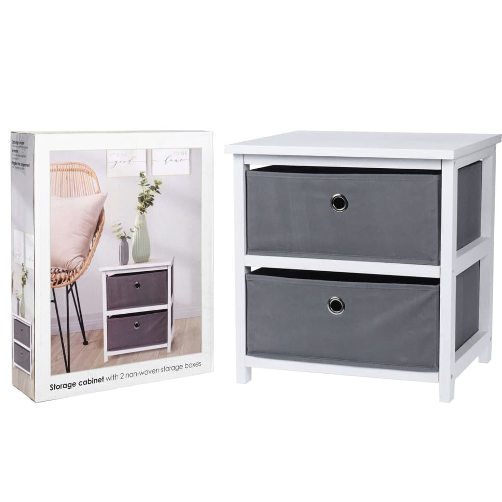 441895 H&S Collection Storage Cabinet with 2 Drawers MDF Lando - Lando