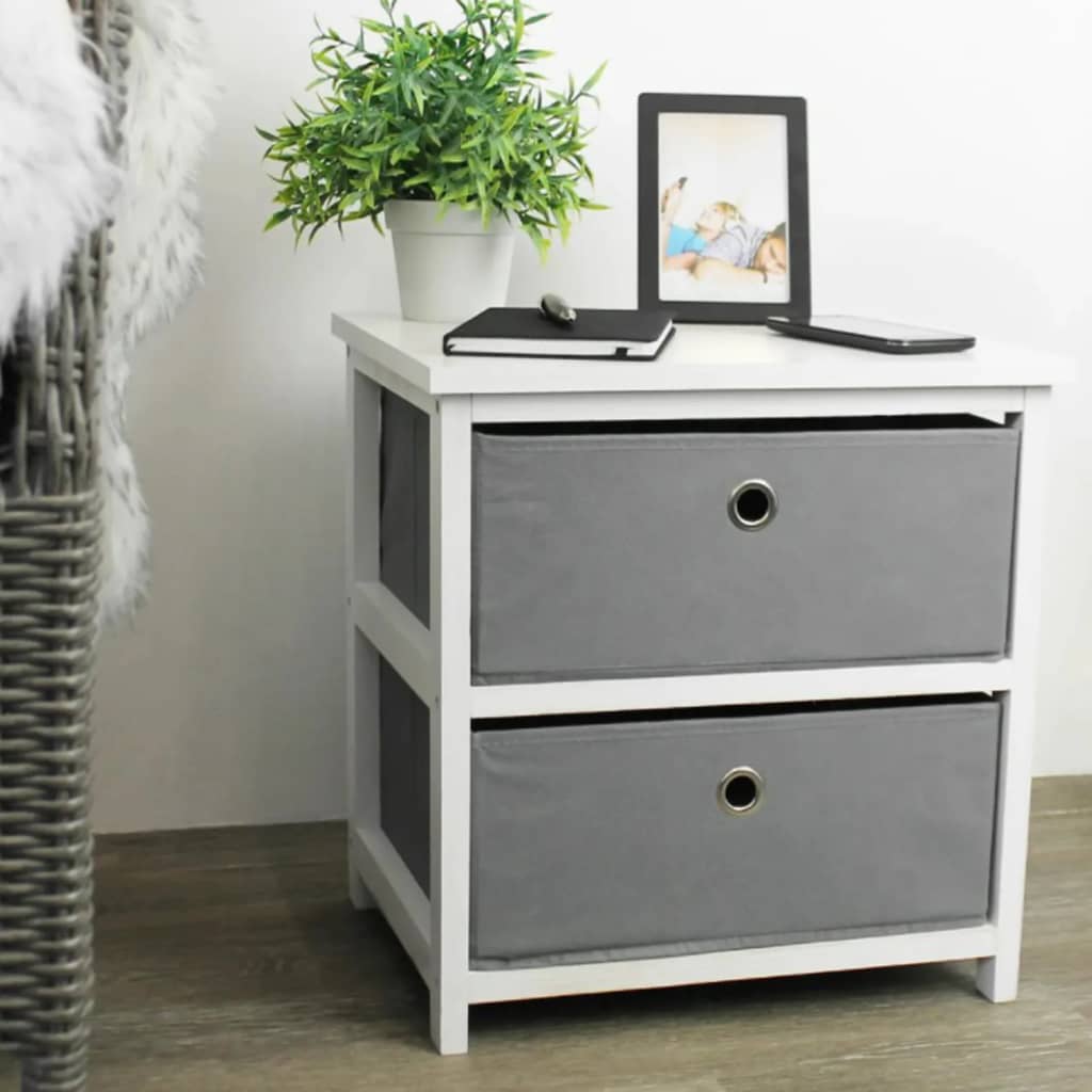 441895 H&S Collection Storage Cabinet with 2 Drawers MDF Lando - Lando