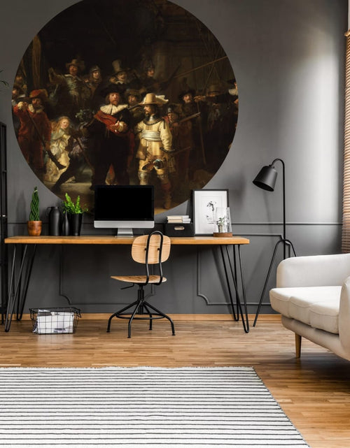Încărcați imaginea în vizualizatorul Galerie, WallArt Tapet în formă de cerc The Night Watch, 142,5 cm Lando - Lando
