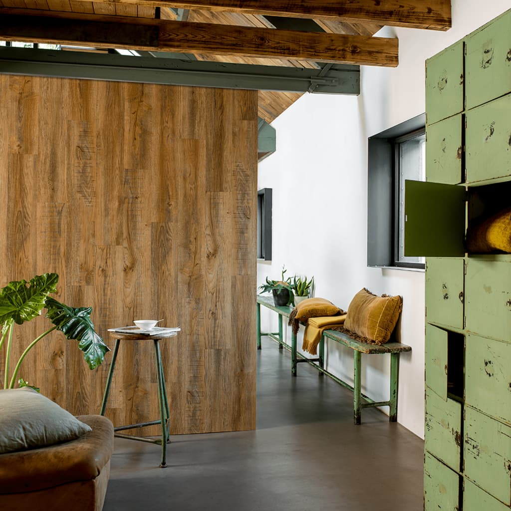 WallArt Panouri de perete aspect lemn, maro vintage, stejar reciclat - Lando