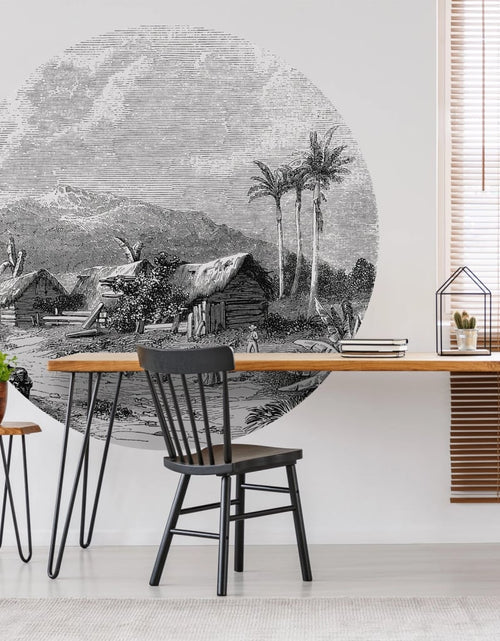 Încărcați imaginea în vizualizatorul Galerie, WallArt Tapet în formă de cerc „Landscape of Guadeloupe”, 190 cm Lando - Lando
