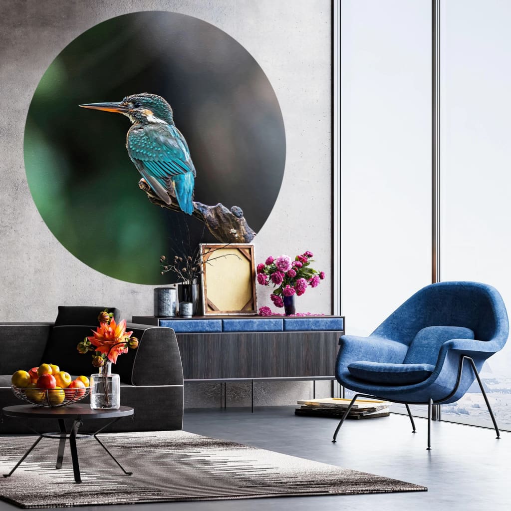 WallArt Tapet în formă de cerc „The Kingfisher”, 142,5 cm Lando - Lando