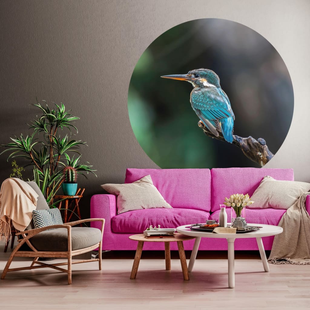 WallArt Tapet în formă de cerc „The Kingfisher”, 142,5 cm Lando - Lando