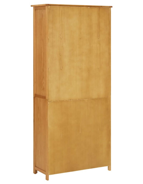 Загрузите изображение в средство просмотра галереи, Bibliotecă cu 4 uși, 80x35x180 cm, lemn masiv stejar și sticlă Lando - Lando
