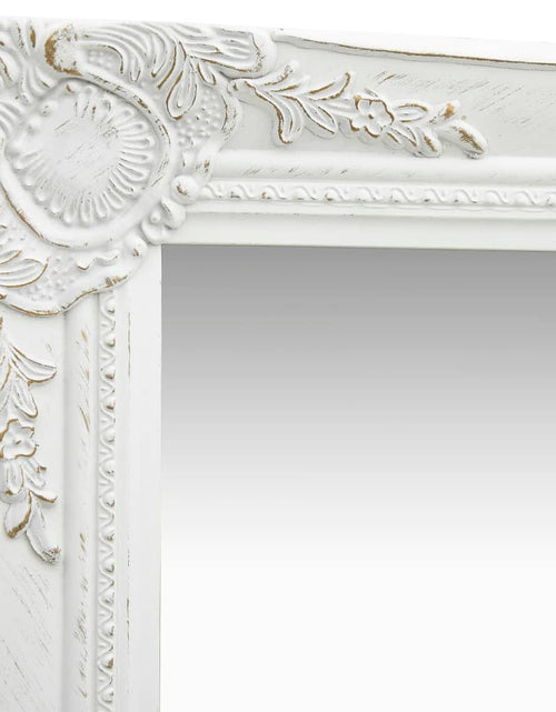 Încărcați imaginea în vizualizatorul Galerie, Oglindă de perete în stil baroc, alb, 40 x 40 cm Lando - Lando
