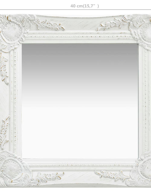 Загрузите изображение в средство просмотра галереи, Oglindă de perete în stil baroc, alb, 40 x 40 cm Lando - Lando
