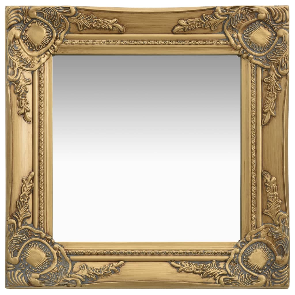 Oglindă de perete în stil baroc, auriu, 40 x 40 cm Lando