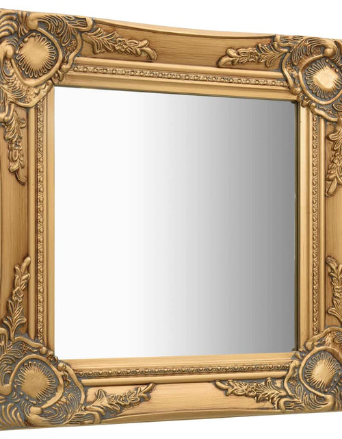 Încărcați imaginea în vizualizatorul Galerie, Oglindă de perete în stil baroc, auriu, 40 x 40 cm Lando
