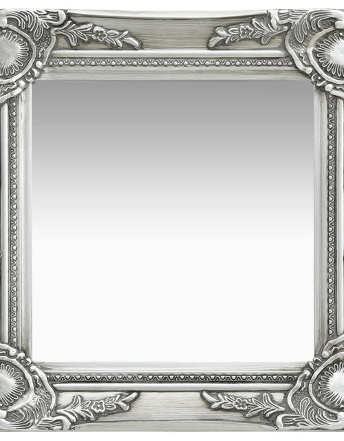 Încărcați imaginea în vizualizatorul Galerie, Oglindă de perete în stil baroc, argintiu, 40 x 40 cm Lando - Lando
