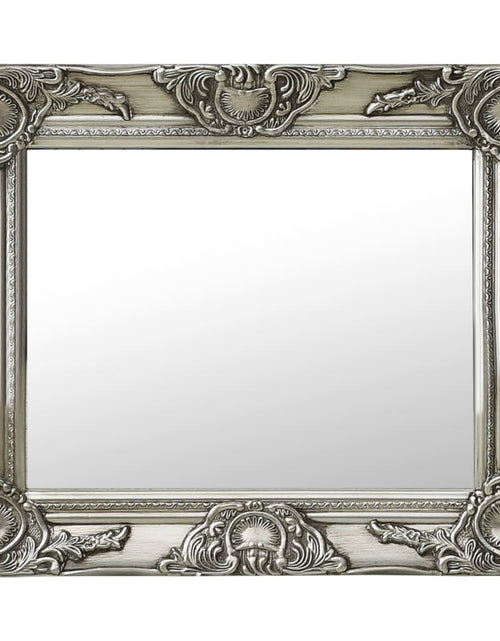 Încărcați imaginea în vizualizatorul Galerie, Oglindă de perete în stil baroc, argintiu, 50 x 40 cm Lando - Lando
