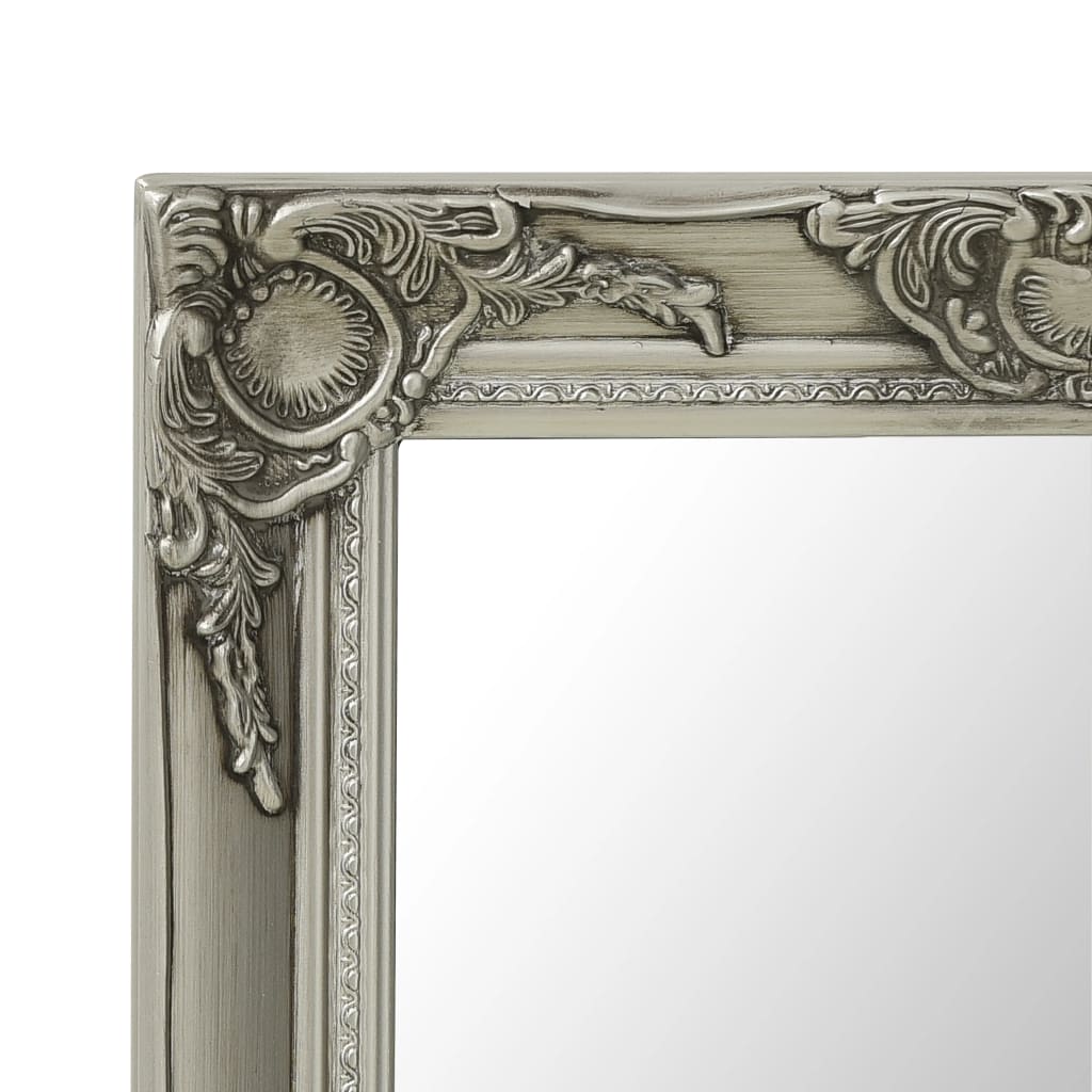 Oglindă de perete în stil baroc, argintiu, 50 x 40 cm Lando - Lando