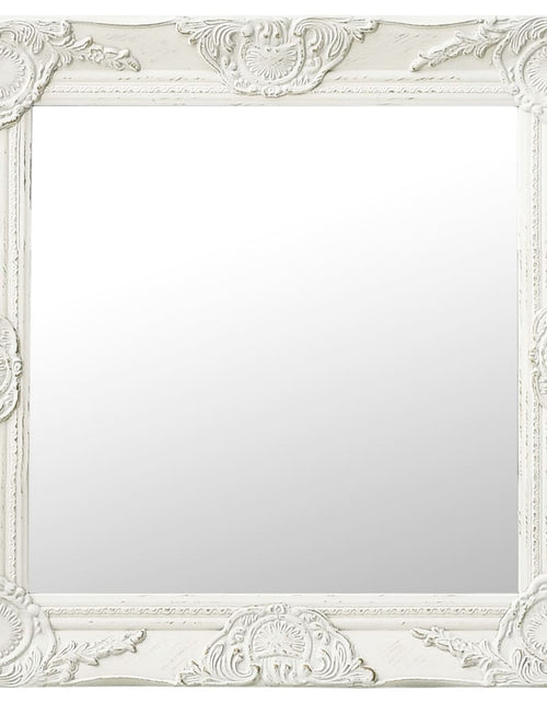Загрузите изображение в средство просмотра галереи, Oglindă de perete în stil baroc, alb, 50 x 50 cm Lando - Lando
