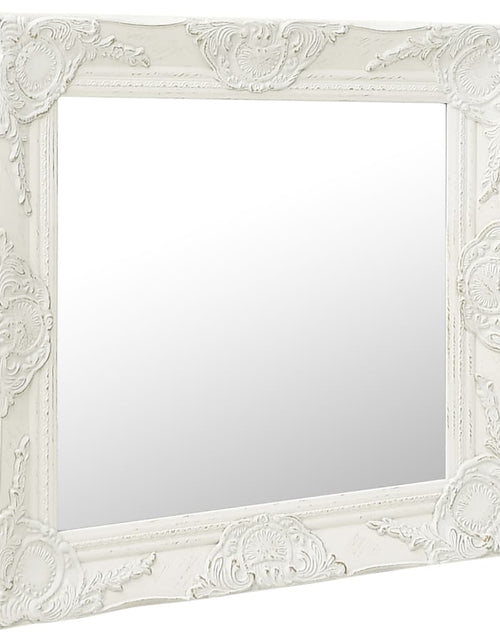 Загрузите изображение в средство просмотра галереи, Oglindă de perete în stil baroc, alb, 50 x 50 cm Lando - Lando
