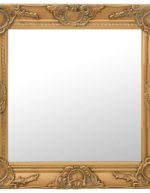 Încărcați imaginea în vizualizatorul Galerie, Oglindă de perete în stil baroc, auriu, 50 x 50 cm Lando - Lando

