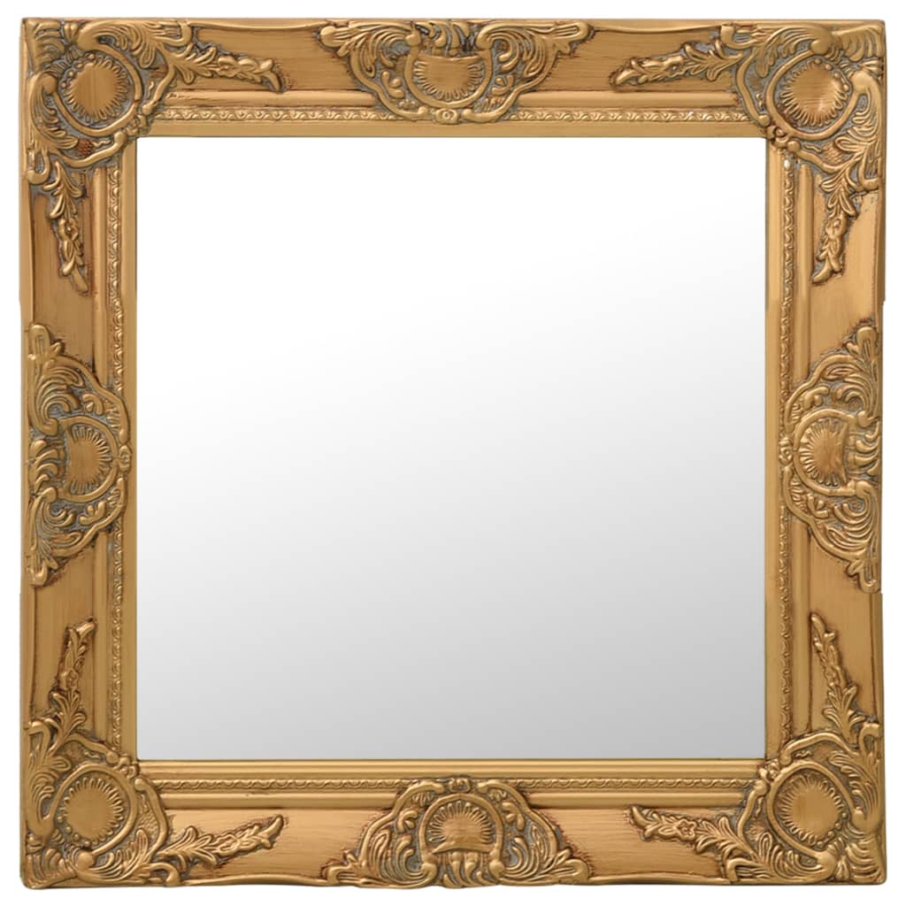 Oglindă de perete în stil baroc, auriu, 50 x 50 cm Lando - Lando